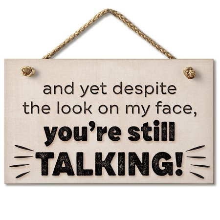 HIGHLAND WOODCRAFTERS Look On My Face Hanging Sign 9.5 x 5.5 4103180